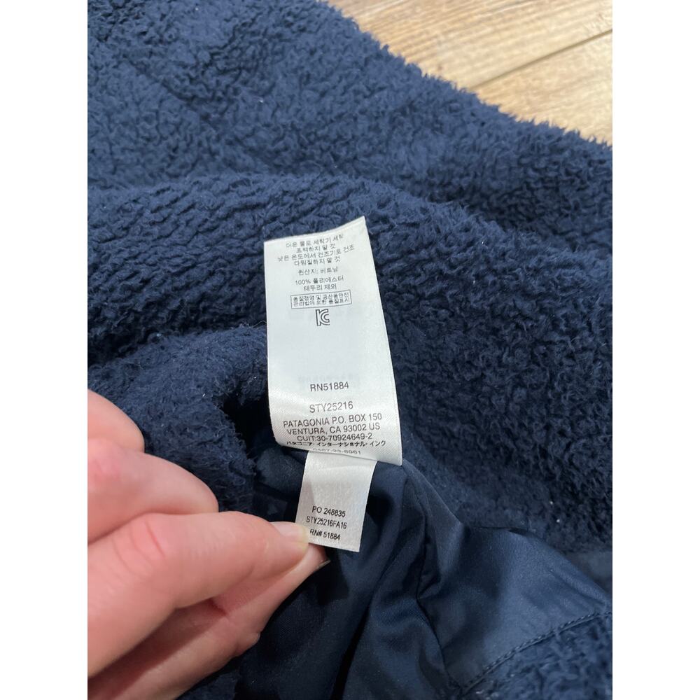 Patagonia Los Gatos Fleece Vest Large Navy Blue Full Zip - Picture 8 of 8